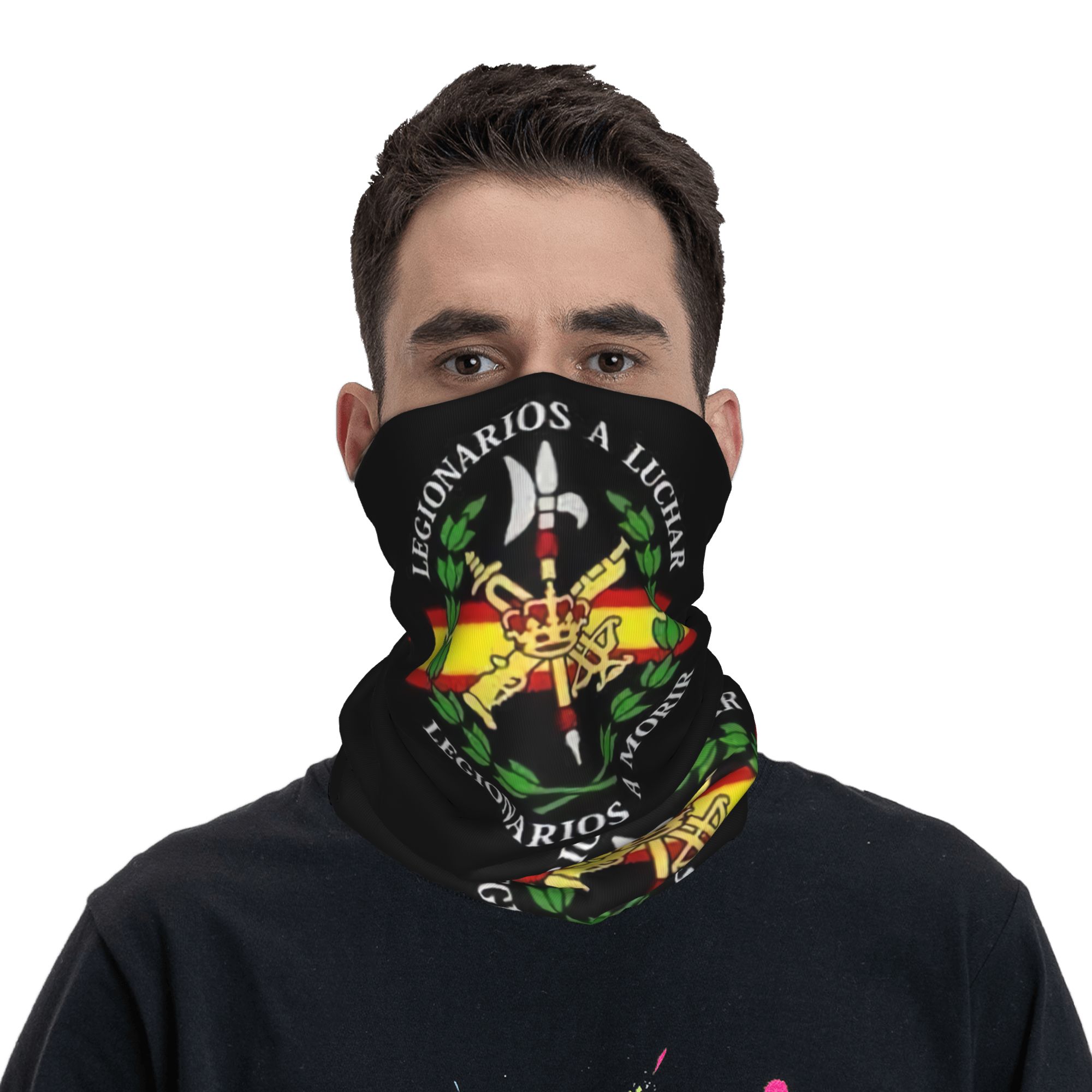 مخصص الاسباني الفيلق باندانا ا - مراجعة Neck Gaiter Face Cover وسعره