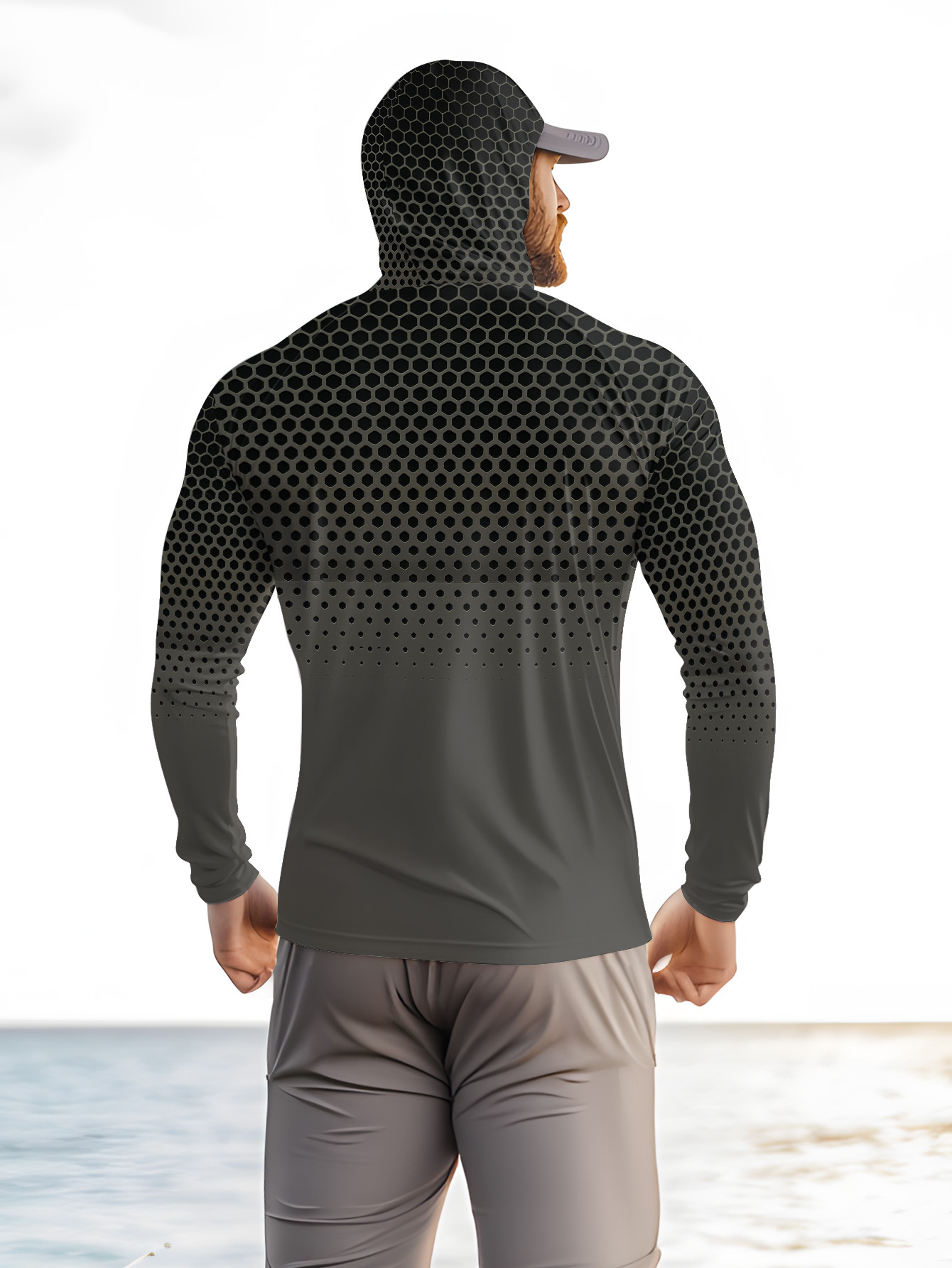 قميص صيد رجالي صيفي بعامل حماي - مراجعة Sports Mask Breathable وسعره