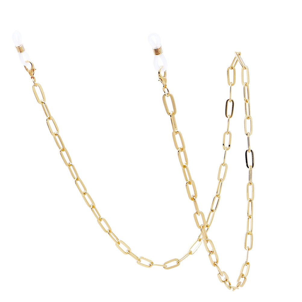 سلسلة نظارات معدنية ذهبية على  - مراجعة Mask Chain Holder وسعره
